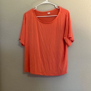 bright coral oldnavy very soft shirt. breathable fabic for summer